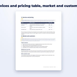 Small Business Plan Template page preview