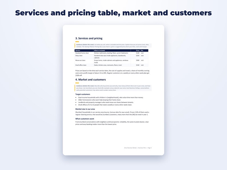 Small Business Plan Template page preview
