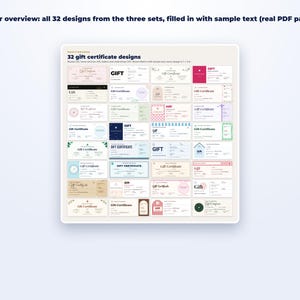 Holiday Gift Certificate Bundle page preview