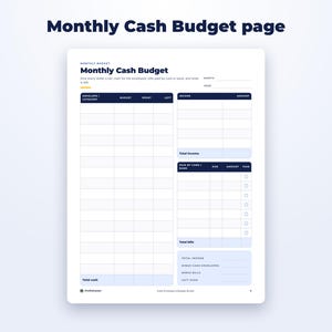 Cash Envelope & Budget Binder Printables page preview