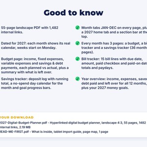 2027 Digital Budget Planner: details