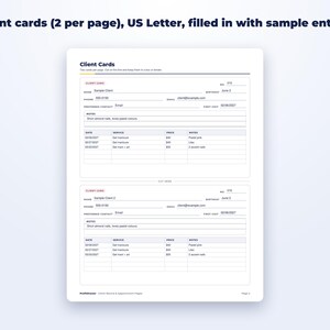 Client Record & Appointment Pages page preview