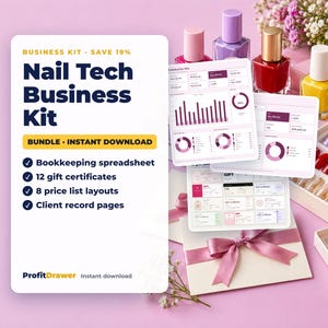 Nail Tech Business Kit - ProfitDrawer instant download