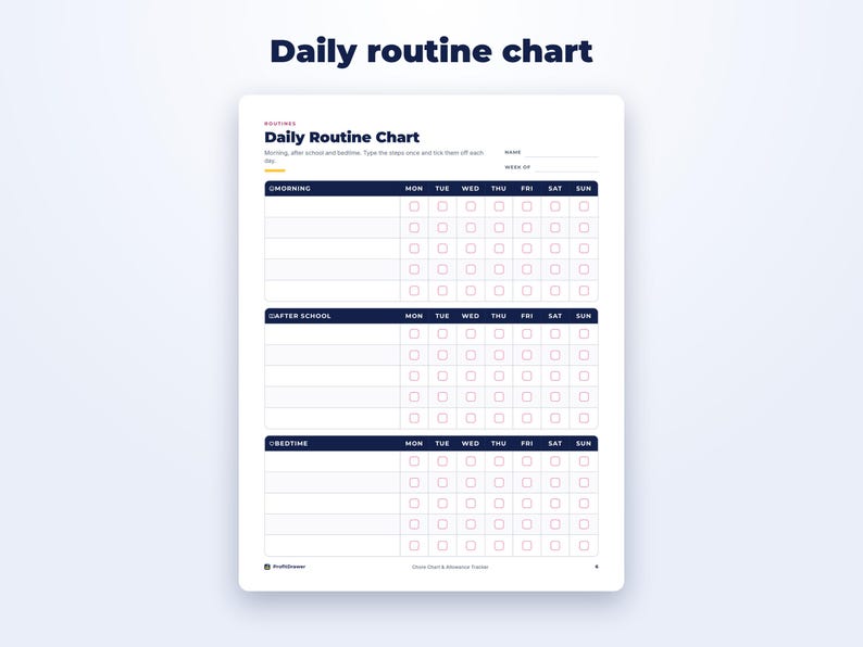 Chore Chart & Allowance Tracker page preview