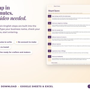 Start here tab with seven setup steps, no video needed