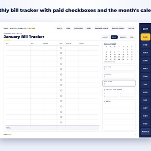 2027 Digital Budget Planner page preview