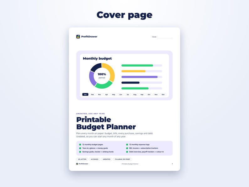 Printable Budget Planner page preview