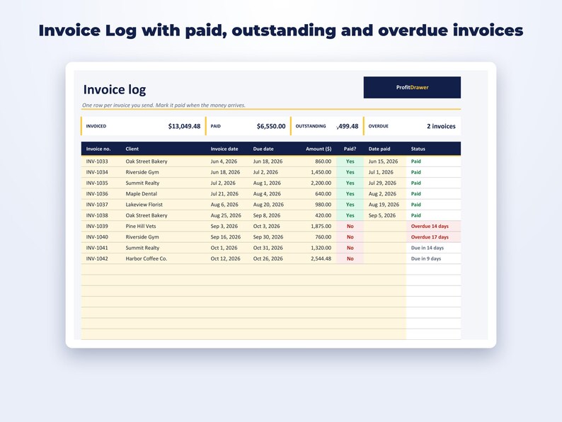 Invoice Template page preview
