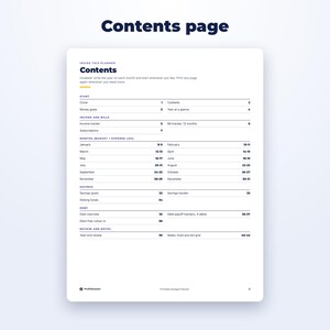Printable Budget Planner page preview