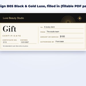 Gift Certificate Templates for Lash, Nail & Salon page preview