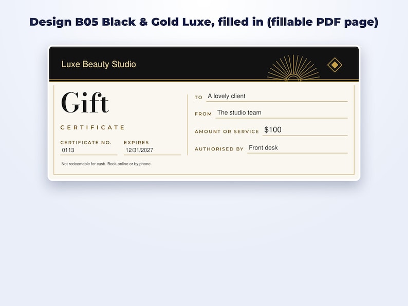 Gift Certificate Templates for Lash, Nail & Salon page preview