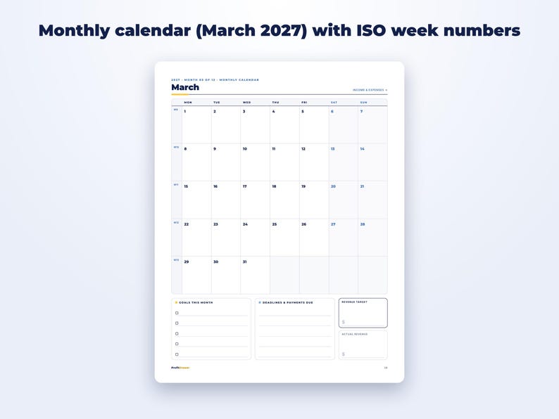 2027 Small Business Planner page preview