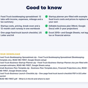 Food Truck Business Startup Kit: details