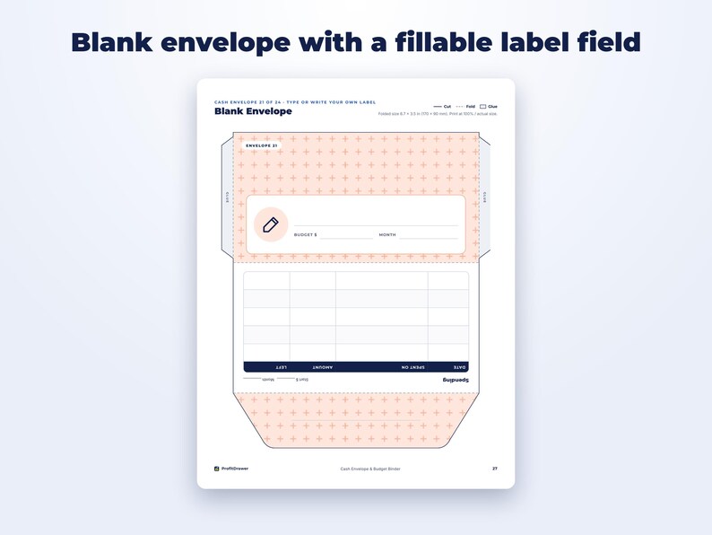Cash Envelope & Budget Binder Printables page preview