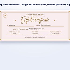 Holiday Gift Certificate Bundle page preview