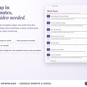 Start here tab with seven setup steps, no video needed