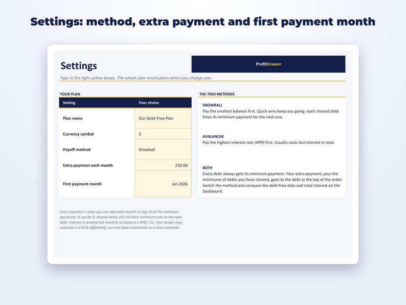 Debt Payoff Tracker page preview