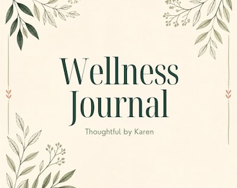 Diario de bienestar imprimible / Diario de autocuidado diario / Planificador de salud mental / Descarga digital / Thoughtful by Karen
