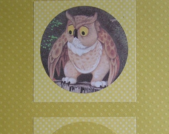 Friend Owl Bambi Blank Notebook Journal Sketchbook, Upcycled Children's Book