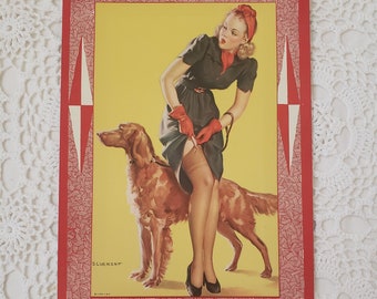 Gillette Elvgren 1964 Calendar Pin Up Girl, Americana, Art Deco Art Print