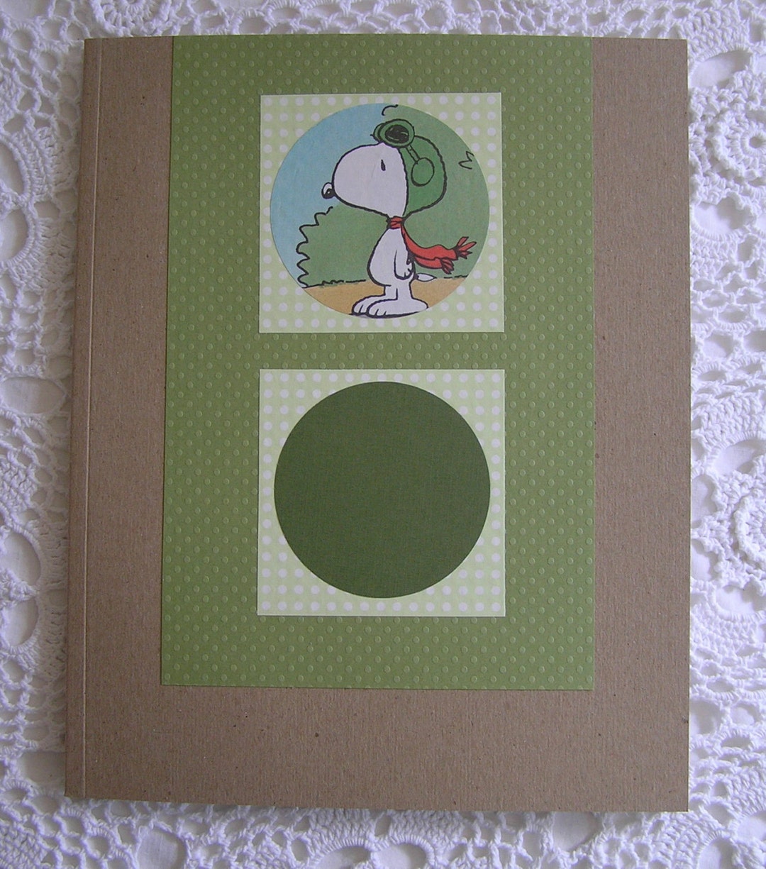 Upcycled Vintage Snoopy Illustration, Blank Journal, Notebook ...