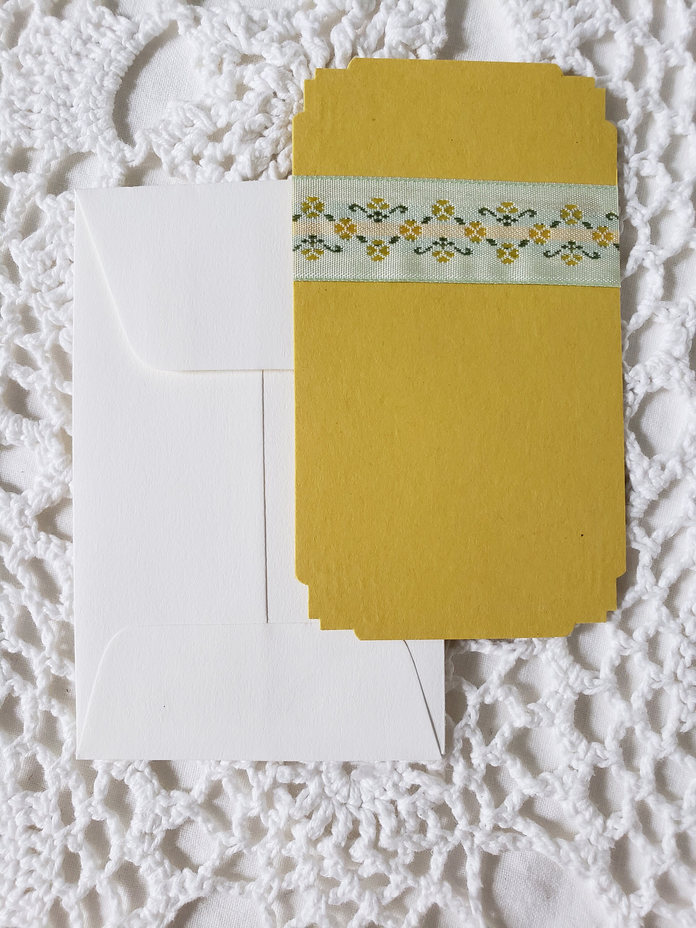 Small Gift Enclosure Note Card Blank All Occasion Yellow & Etsy UK