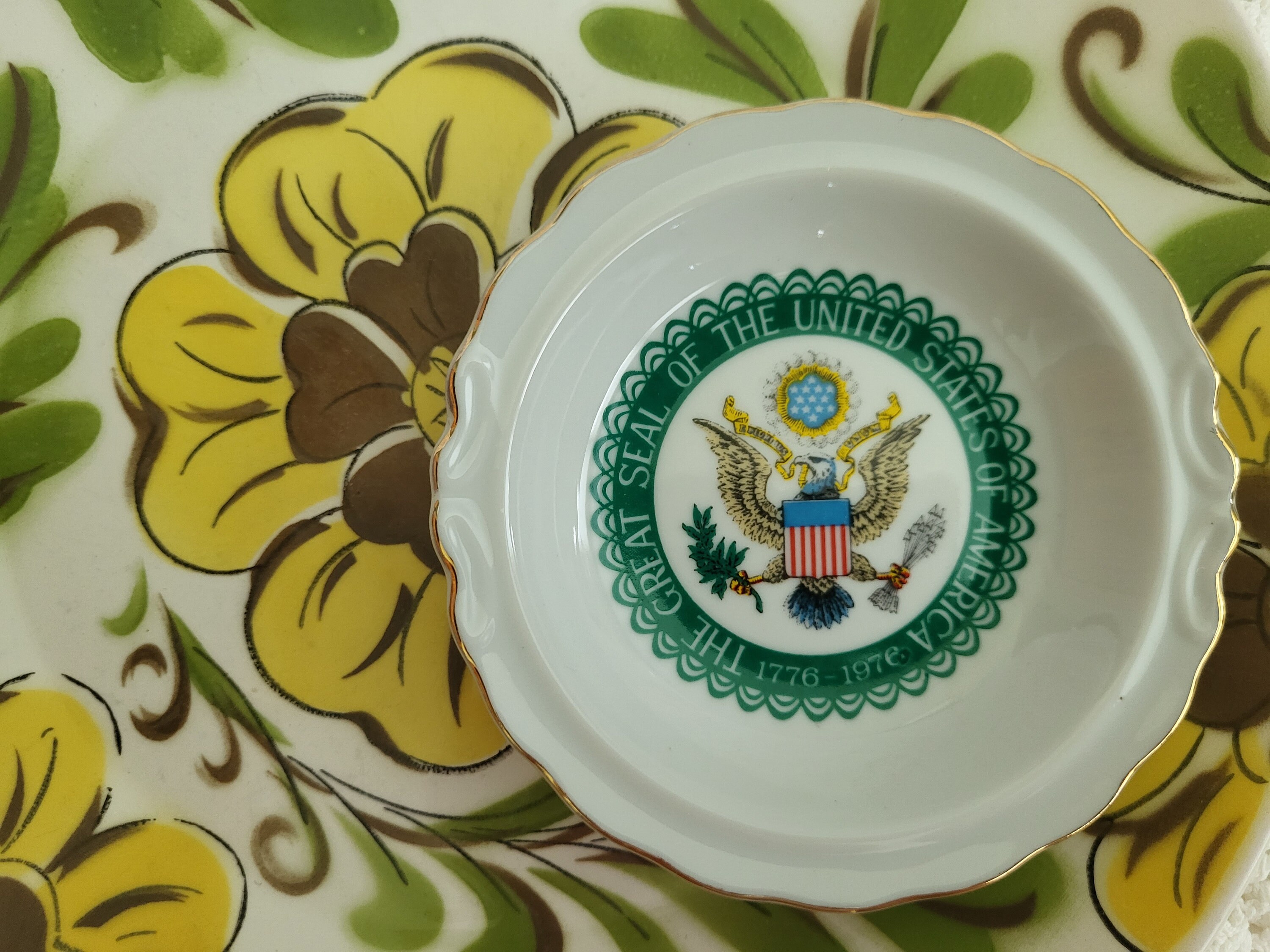 Great Seal of the USA, 1776-1976. Collectible Ceramic Dish