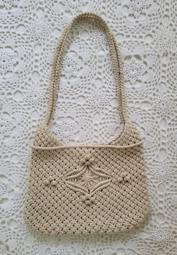 1960s Macrame Handbag Made in the Philippines, Boh