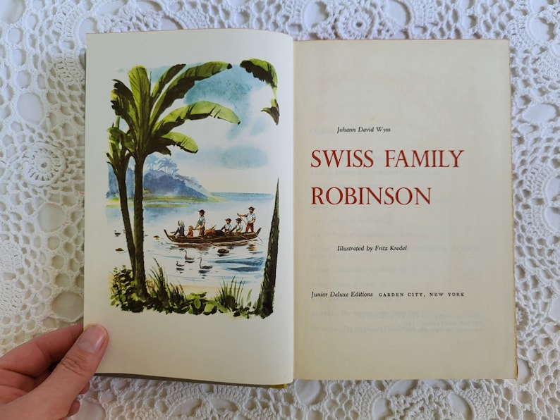 Swiss Family Robinson by Johann David Wyss, Junior Deluxe Edition, 1954 ...