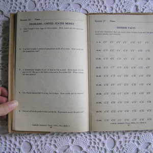 St Bartholomew’s Arithmetic Work Book, Childrens Math Book, Paper Ephemera, Baltimore, Maryland