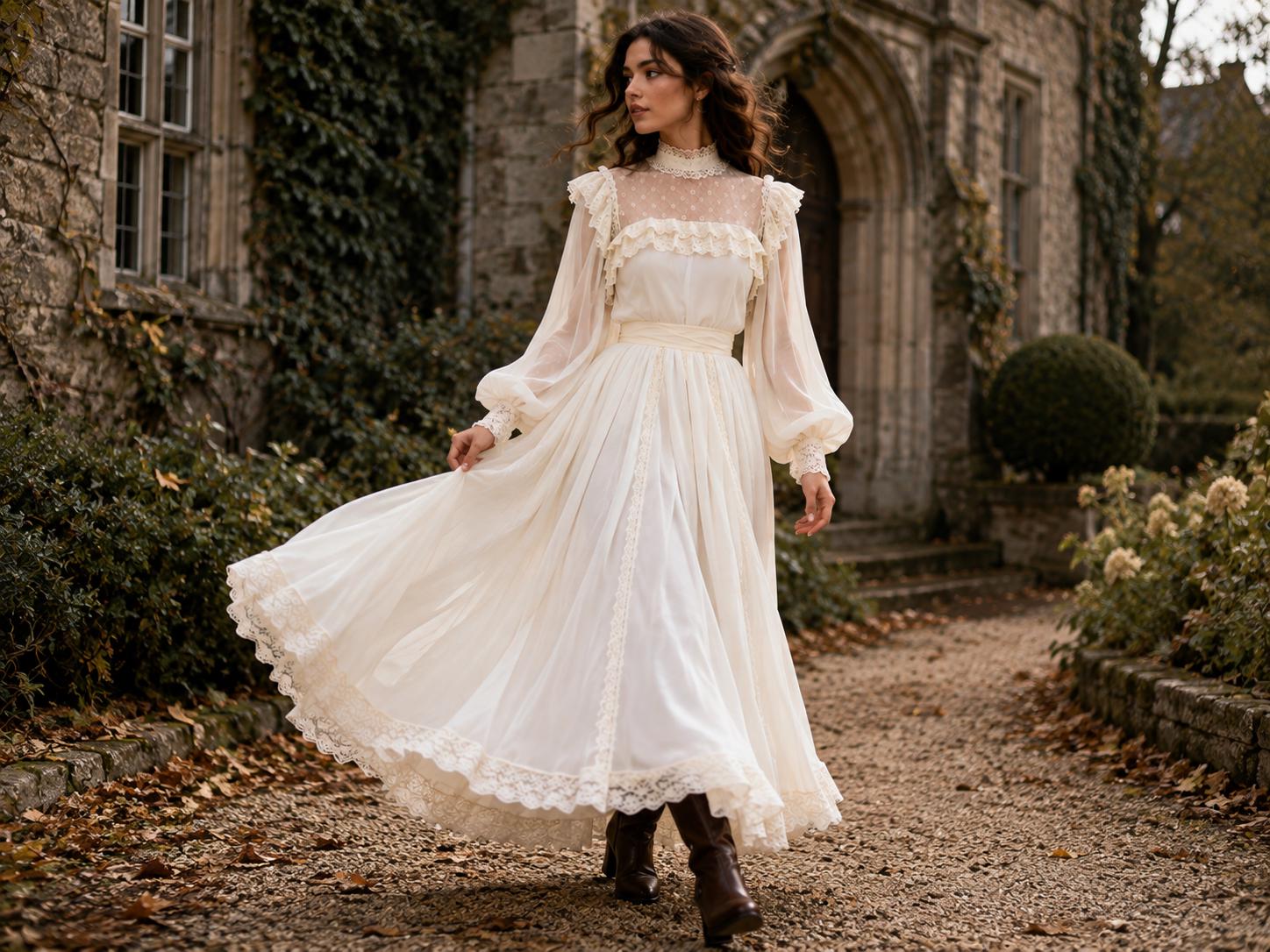 cream photoshoot dress neck and off light pink chiffon bridesmaid dress Size:6-7 Years (130cm) Helping picking plus-sized 'Spring Engagement photos