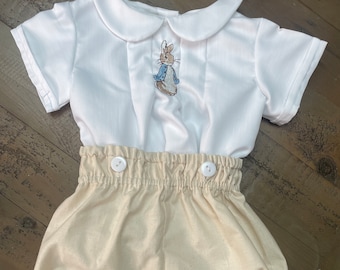 Costume pour bébé PETER RABBIT de style royal anglais personnalisé