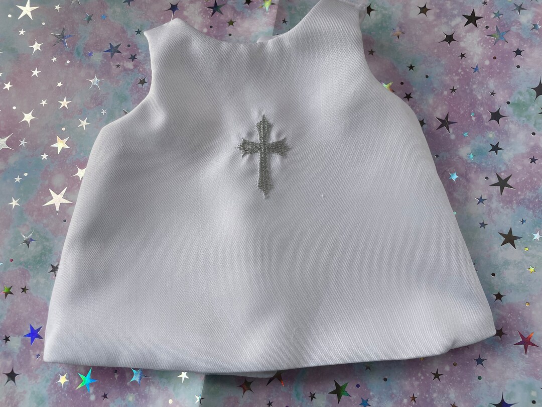 TINY BABY Gown for Premature Baby With Cross Baptism Preemie Etsy