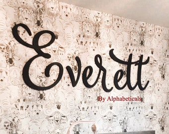 ELIZABETH Name Poster featuring photos of actual sign letters