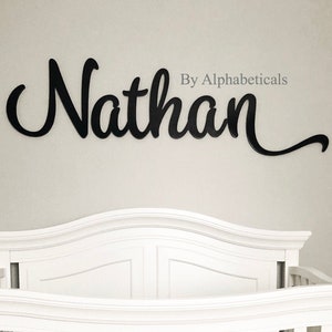 Baby Name Sign for Nursery Boy Girl Over Crib Decor Wooden - Etsy