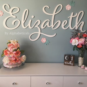 Alphabeticals Nursery Name Sign Girl Boy Custom Wooden Letters Etsy