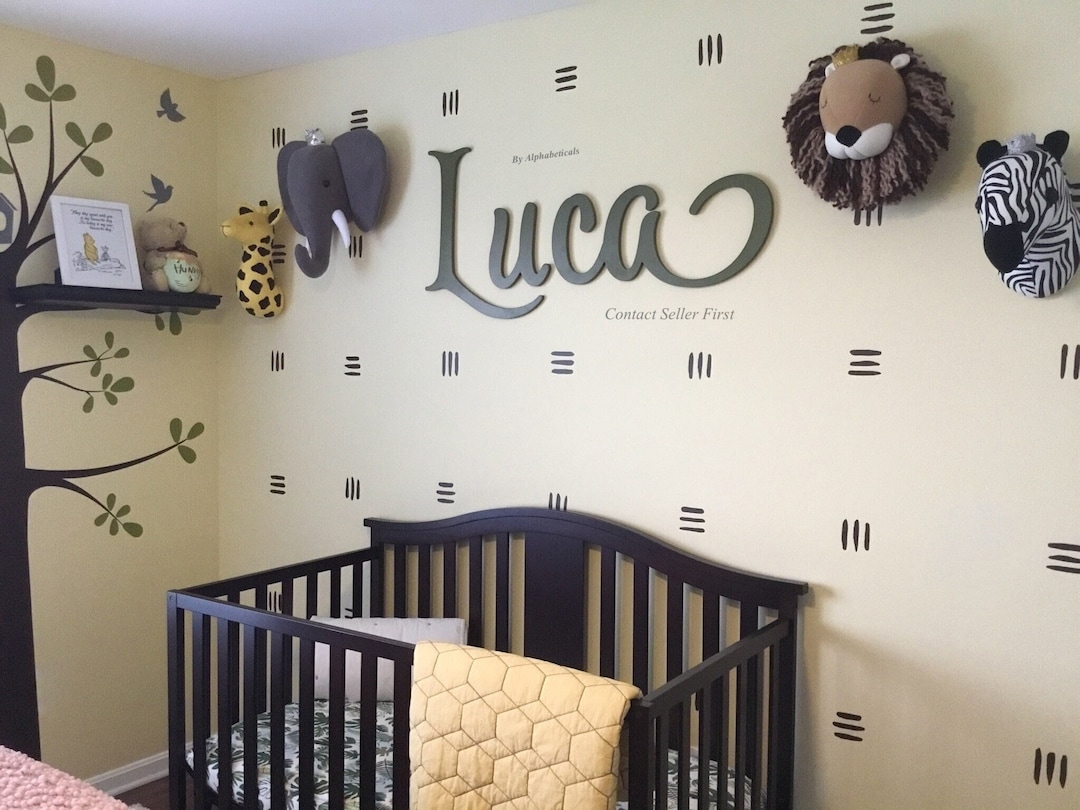 Nursery Name Sign Baby Boy Girl Wooden Letters for Wall Decor Nursery ...