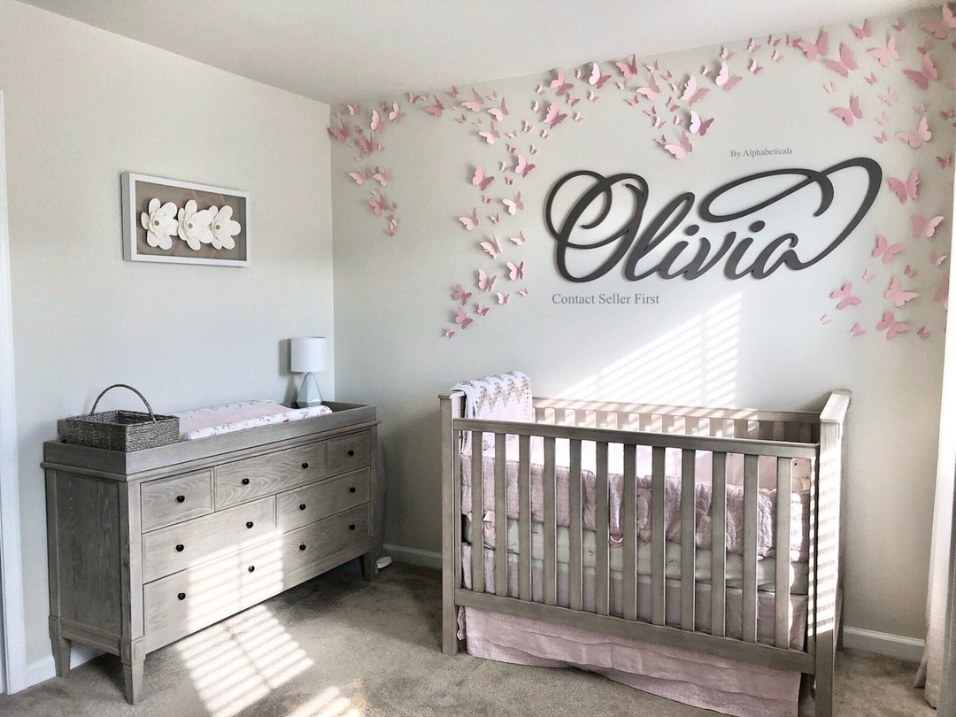Olivia Baby Name Sign for Nursery Girl Boy Wooden Letters for the Wall ...
