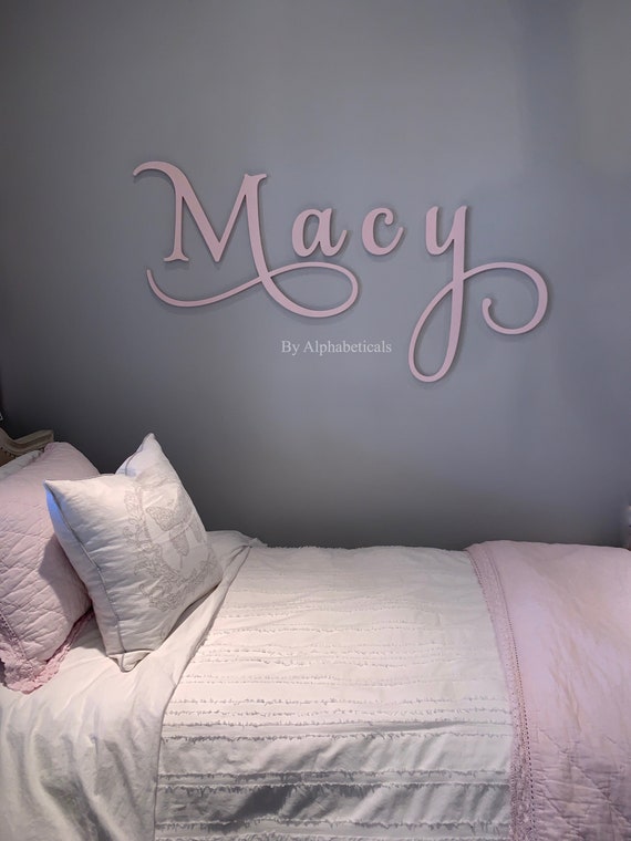 Nursery Name Sign Baby Girl Boy Wooden Letters For Wall Decor Alphabeticals Over Crib Wall Letters Baby Name Sign Unpainted Everett Elliott
