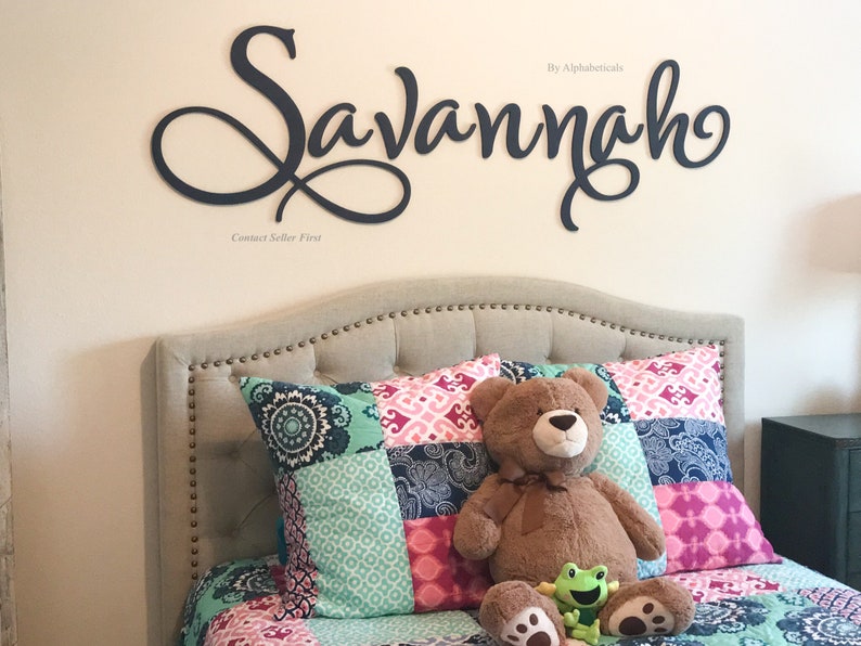 Wooden Letters for Nursery Name Sign Girl Wall Decor Etsy