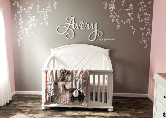 Avery Nursery Name Sign Girl Boy Baby Name Signs For Nursery Name Letters For The Wall Wooden Letters For Wall Decor Unpainted Alphabeticals