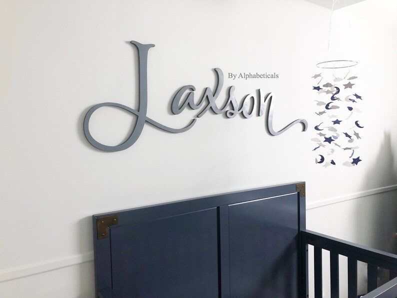 Boy Nursery Name Sign Wooden Letters for Wall Decor Etsy