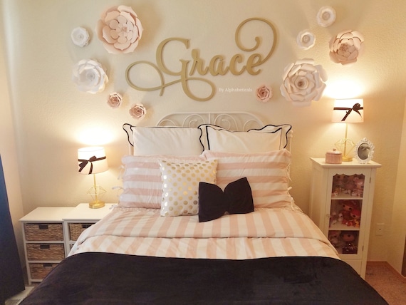 Girls Boys Nursery Bedroom Wall Canvas Picture 8 x 10/" Letter Name Personalised