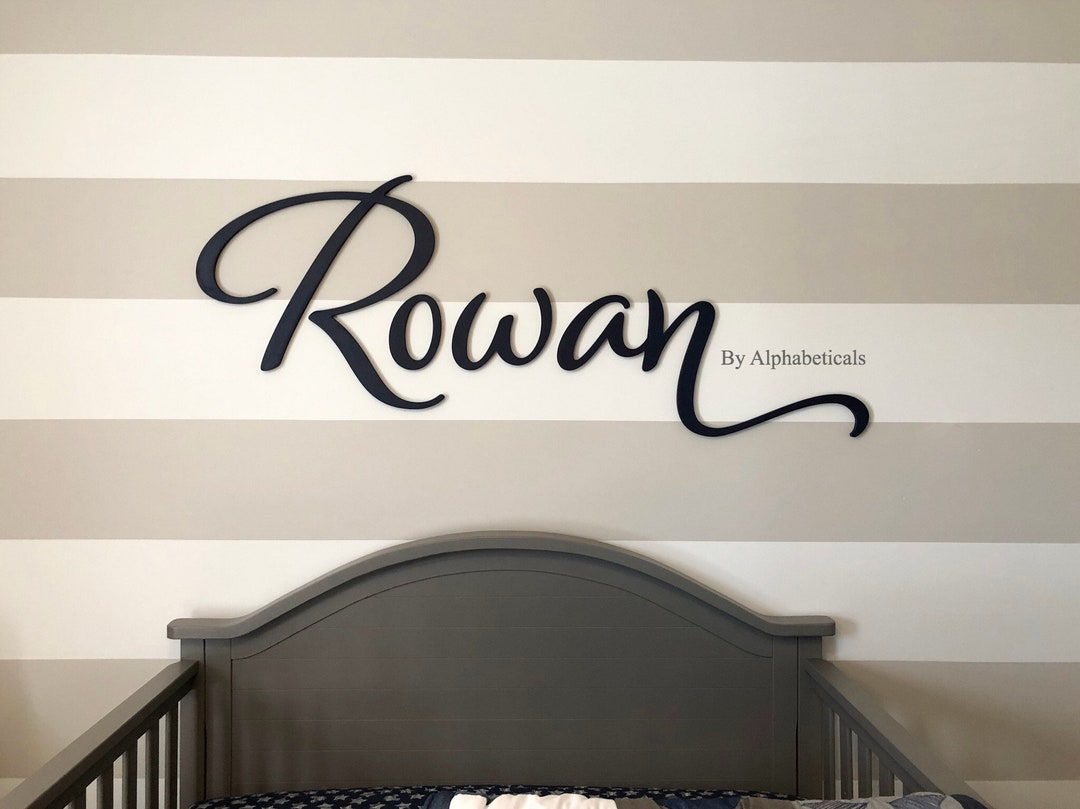 Girl Boy First and Middle Baby Name Sign Wooden Letters for Nursery Alphabeticals Above Over