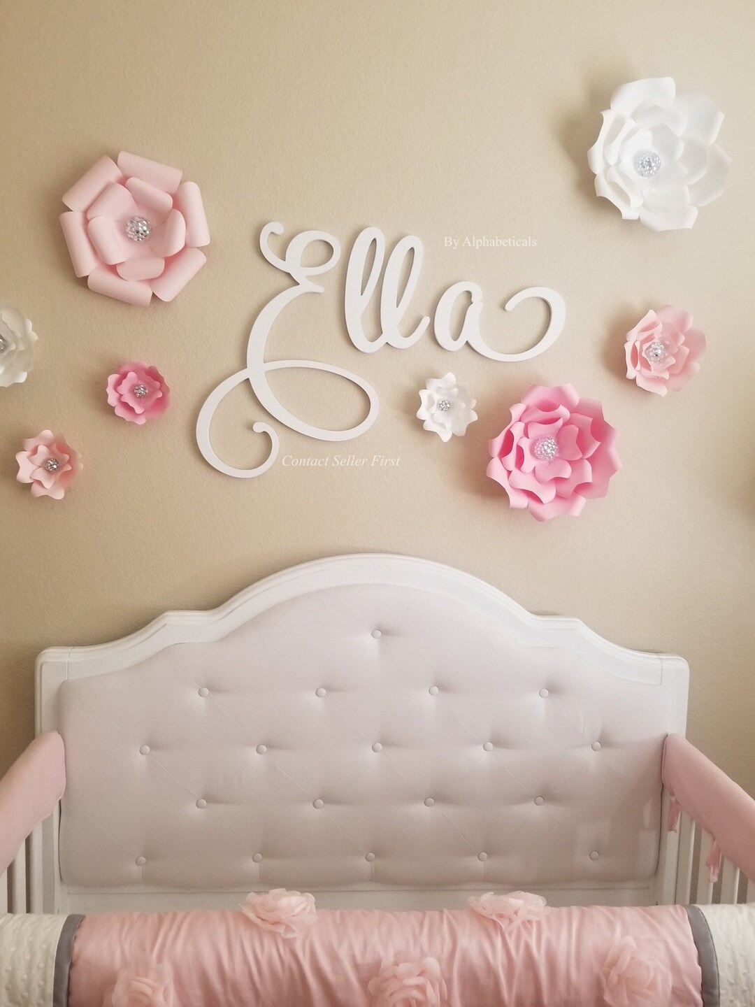 Baby Name Sign for Nursery Girl Boy Wall Decor Alphabeticals Etsy