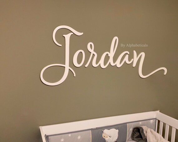 Wooden Name Sign For Nursery Wall Decor Baby Girl Boy Alphabeticals Name Letters For Wall Hanging Over Crib Name Sign For Nursery Jordan
