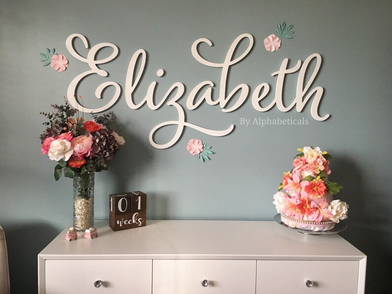 Wooden Name Sign for Nursery Boy Girl Name Letters for Wall Etsy