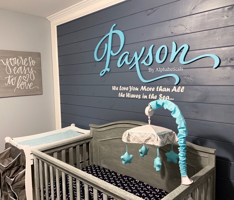 Baby Name Sign for Nursery Girl Boy Over Crib Name Signs for Etsy.de