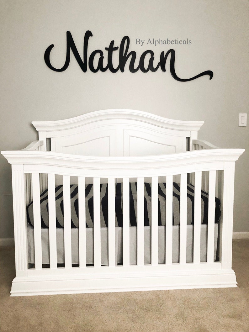 Baby Name Sign for Nursery Boy Girl Over Crib Name Letters Etsy
