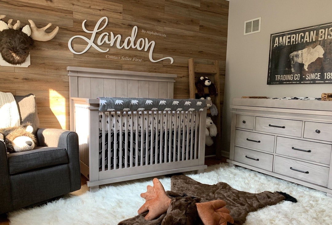 Landon Baby Boy Nursery Name Sign Girl Wooden Letters Above Over Crib
